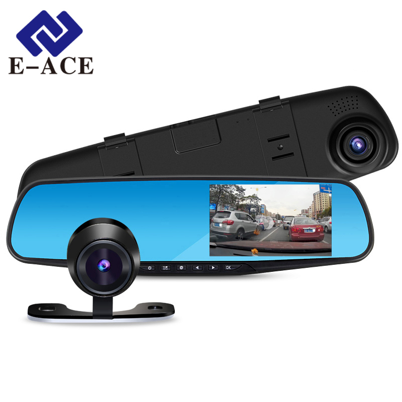 E-ACE B28P Car DVR 3 Cameras Lens 4.0 Inch Dash Camera Dual Lens Suppor  Rearview Camera Video Recorder Auto Registrator Dash Cam - AliExpress
